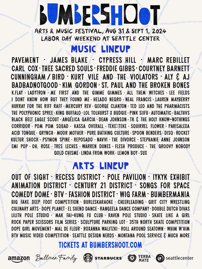 Bumbershoot 2024 Music Lineup Features James Blake, Kim Gordon, Freddie Gibbs, and Courtney Barnett